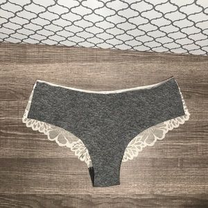 PINK Victoria Secret Grey Lace Underwear